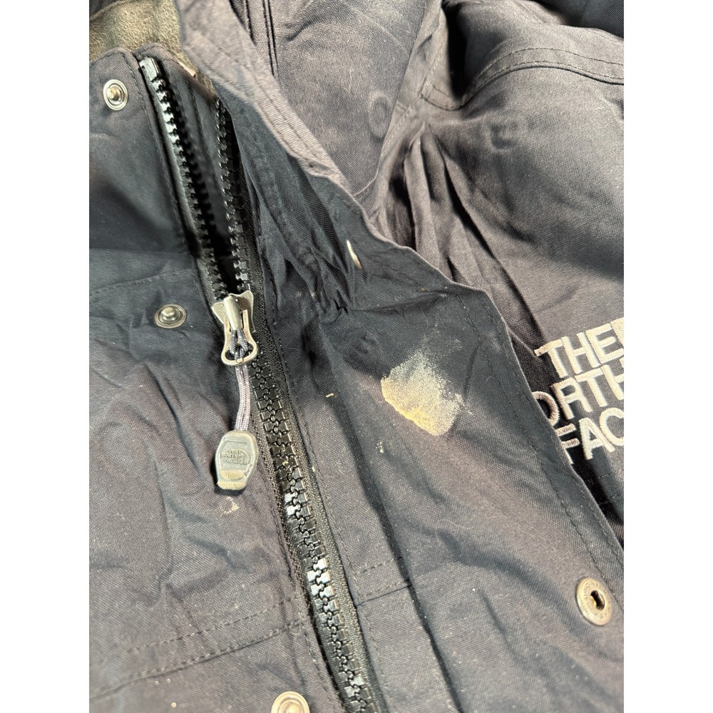 The North Face Down Hyvent Jacket Mens XL Black Hooded Parka Fur Trim Insulated - Picture 10 of 16